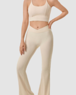 Cross Waist Leggings & U-Neck Sports Bra LW-002