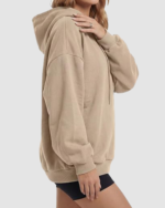 Women’s Oversized Fleece Sweatshirt Hoodie LW-016 - Image 2