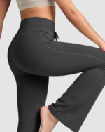 Women's High-Waist Drawstring Flared Pants LW-013 - Image 3
