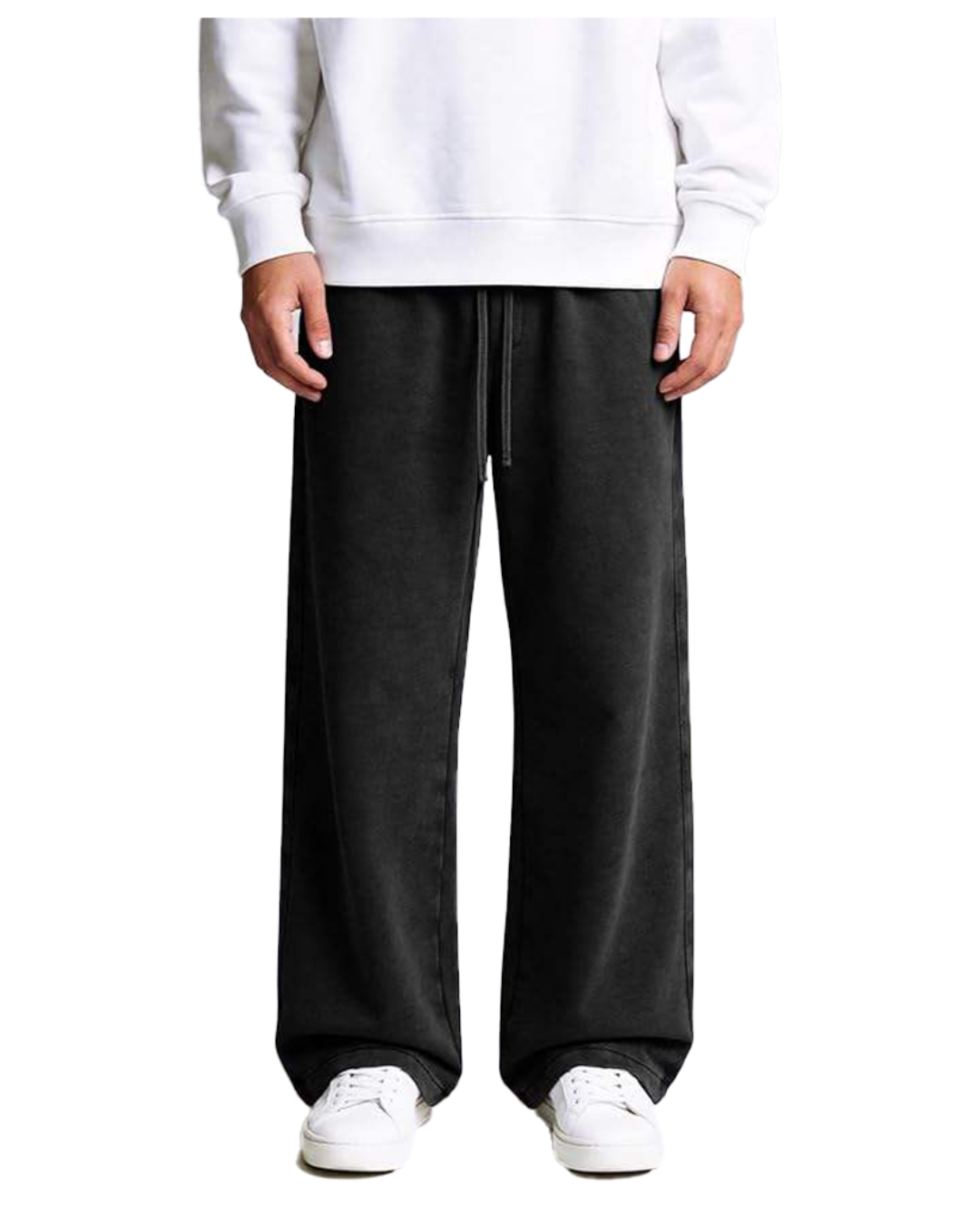 4 Men’s Cotton Baggy Wide-Leg Sweatpants LW-007 - Image 1