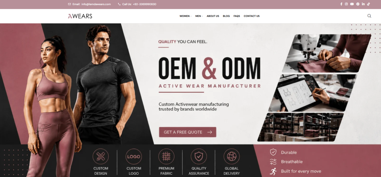 yoga wear manufacturers