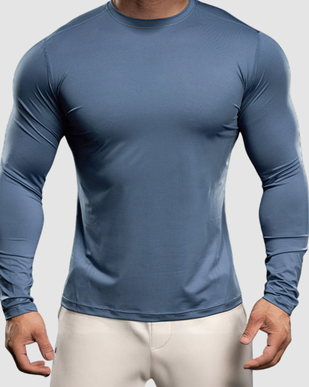 1 Men’s Quick-Dry Half-Zip Compression Sports T-Shirt LW-020 - Image 1