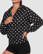 Women’s Cropped Printed Hoodie Jacket LW-024