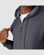 Men’s Full-Zip Fleece Hoodie LW-027 - Image 2