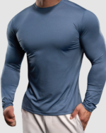 Men’s Quick-Dry Half-Zip Compression Sports T-Shirt LW-020 - Image 3
