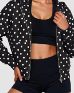 Women’s Cropped Printed Hoodie Jacket LW-024 - Image 3