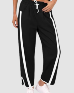 Women's Wide Leg Striped Track Pants LW-026 - Image 3