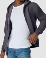 Men’s Full-Zip Fleece Hoodie LW-027 - Image 4