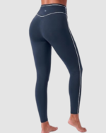 Women’s High-Waist Contrast Piping No-Front-Seam Leggings LW-030 - Image 5