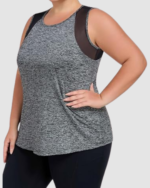 Plus Size Mesh Workout Suit LW-047 - Image 2