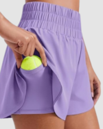 Women’s High Split Running Shorts LW-034 - Image 3