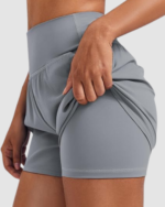 Women's 2-in-1 High-Waisted Running Shorts LW-045 - Image 4